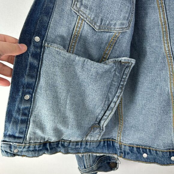 Divided by H&M Denim Distressed Jacket- Size M - Picture 8 of 8